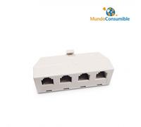 Adaptador Telefonico 4Xrj11 Hembra - 1Xrj11 Macho (4 Conductores)