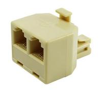 Adaptador telefono rj12 6p6c 1 macho a 2 hembras 39.015/6/6