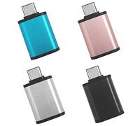 Adaptador Thunderbolt 3, USB C a USB 3.0, de aluminio, compatible con Mac Book, Dell XPS, Galaxy S10 S9 S8, Note 9 y más dispositivos tipo C, 4 colores surtidos, de SourceTon.