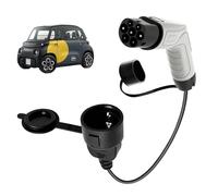 Adaptador tipo 2 a Schuko, enchufe de carga para coche eléctrico, adaptador de 3,5 kW 16 A, adaptador de 0,5 m, 220 V, tipo 2, cable de carga para EV, scooter, e Roller (no para V2L) resistente al