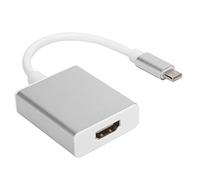 Adaptador tipo C a adaptador, interfaz multimedia de alta definición USB 3.1 4Kx2K Adapte DVI Adapte Convertidor Durabe y Stabe para dispositivos OS X, color plateado