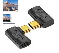 Adaptador Tipo-C a Tipo-C 8K-Puente de cable de velocidad rayo, convertidor de transferencia de alta definición | Sleek adaptador de alta potencia de 240W, refuerzo de señal digital eficiente, c