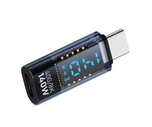 Adaptador tipo C a USB con pantalla LED: domina tus datos de alta velocidad, convertidor de video Ultra HD 8K a 60Hz, monitoreo de potencia PD de 100W + sincronización de 10 Gbps, túnicas