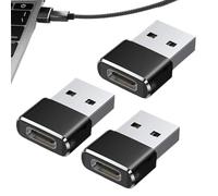 Adaptador tipo C a USB, convertidor USB a TIPO C, Adaptador USB macho de 3 piezas convertidor tipo C, Adaptador de cargador ligero Convertidor de cargador hembra para teléfono