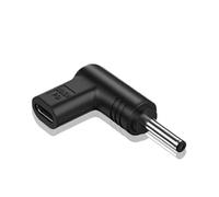 Adaptador tipo C hembra a CC - Adaptador de cargador de corriente para portátil de 19,5 V en ángulo de 90 grados | Entrada hembra tipo C a DC5.5x2.5mm/5.2x2.1mm/4.8x1.7mm/4.0x1.7mm/3.5x1.35mm/3.0x1.1m