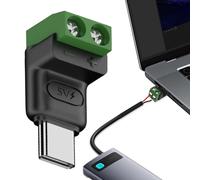 Adaptador Tipo C | Macho 2 Pines Terminal Bloque - Conector Tornillo Sin Soldadura Plug,Para Hágalo usted mismo Reparación Carga Para Teléfonos Móviles Tabletas Cámaras Dispositivos Pequeños