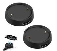 Adaptador Tipo-C para Cargador Amazfit Active 2/Amazfit Bip 6, Compatible con Reloj Inteligente Amazfit Active/Amazfit Bip 6, Sin Cable, Negro (2 Unidades)