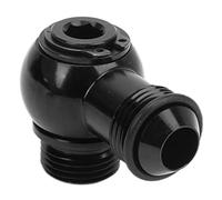 Adaptador Torvex Banjo, 8AN a ORB-8 3 4in UNF Conjunto de perno Banjo Conector de manguera automotriz negro de caucho de aluminio