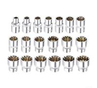 Adaptador Torx de 12 puntos para llave de trinquete de 3/8 pulgadas, excelente agarre de torsión (6 mm)