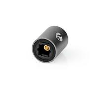 Adaptador TosLink | TosLink Mujer | TosLink Mujer | Recto | Metales | Gris con Metal | 1 PC. | Caja