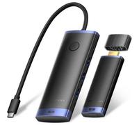 Adaptador inalámbrico Vention TPVBB USB-C HDMI 4K 60W 6 en 1 Negro