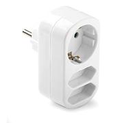 Adaptador Triple Bipolar FAMATEL 1314 2TT + TTL, ideal para vincular varios dispositivos eléctricos, asegurando una conexión confiable y eficiente en el hogar o la oficina.