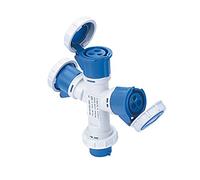 Adaptador triple enchufe ind.16 A 2P + T 220 - 250 V CEE IP67