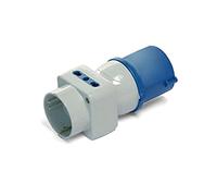 Adaptador triple enchufe ind.16A 2P + T 220-250V-Schuk/Bip IP44