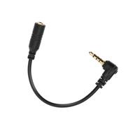 Adaptador TRS a TRRS de 3,5 mm, conector convertidor de micrófono para control de volumen para grabación de micrófono en smartphones, cámaras réflex digitales y portátiles