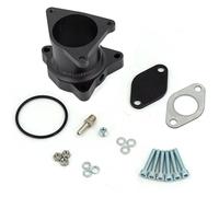 Adaptador Tubo Escape Kit Tubos Aluminio Para Válvulas Coche 2.0Tdi Color Plateado Para Seat Para Ibiza Para León Para Toledo Para Altea(Negro)