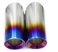 Adaptador Tubo Escape Para BMW Serie 3 320i 330i 2018-20219 Silenciador Tubo De Escape Piezas Repuesto Boquilla 80MM Salida Plata Coche(Azul)