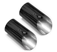 Adaptador Tubo Escape Silenciador De Escape Para BMW F20 F21 F22 F23 F30 F31 F34 GT 3 F32 F33 F36 Serie 2 4 Boquilla Acero Inoxidable Plateada Unidades(Black 2PCs)