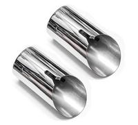 Adaptador Tubo Escape Silenciador De Escape Para BMW F20 F21 F22 F23 F30 F31 F34 GT 3 F32 F33 F36 Serie 2 4 Boquilla Acero Inoxidable Plateada Unidades(Silver 2pcs)