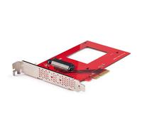 StarTech Adaptador U.3 a PCIe 4.0 x4 para SSD NVMe de 2,5, SFF-TA-1001 | Soporte de perfil completo ventilado, Compatible con Windows, Windows Server y Linux, No compatible con U.2
