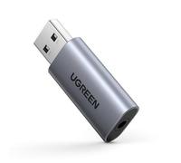 Adaptador Ugreen CM383 USB a Jack 3.5mm Carcasa Aluminio Compacto Gris