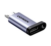 Adaptador Ugreen USB-C a Micro USB compacto, soporta Quick Charge 2.0 y 480 Mbps