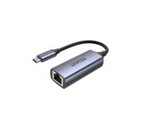 Adaptador UNITEK U1323A USB-C a RJ-45 y USB-C 100W Aluminio