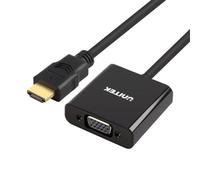 Adaptador UNITEK Y-6333 HDMI a VGA + Jack 3,5 mm Negro Plug and Play