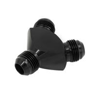 Adaptador universal de bloque en Y de aluminio AN6 AN8 AN10 AN12, adaptador de unión de tubería de aceite tipo Y negra(AN10-AN8)