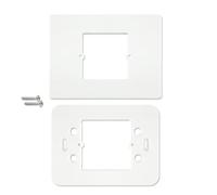 Adaptador universal de caja de placa de 504 a 502, placa de adaptador reductor de 504 a 502 de plástico. Soporte de adaptador de cassette para termostatos u otros (Mod 4 de 504 a 502 Blanco)