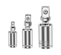 Adaptador universal de trinquete de tres tamaños de 1/4 3/8 1/2 pulgadas, mejora la compatibilidad con herramienta eléctrica para enchufe de junta de espacio reducido