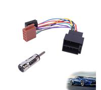 Adaptador Universal para Radio de Coche, Kit Completo de Adaptadores ISO, Conectores Estéreo + Extensión, Fácil Instalación Plug-and-Play para Todos los Vehículos, Compatibilidad Amplia con Diversos