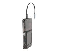Adaptador universal tipo C 8 en 1 con interfaces multimedia 4K de 100 W, suministro de energía, pantalla LCD, puerto USB 3.0, concentradores USB C para laptop