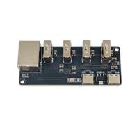 Adaptador USB 2.0 a Ethernet con concentrador de 4 puertos, tamaño pequeño para conexión de múltiples dispositivos, módulo de expansión USB 2.0, adaptador de múltiples puertos