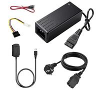 Adaptador USB 2.0 a SATA PATA IDE, adaptador USB IDE para disco duro SSD/CD-ROM/CD-RW/DVD-ROM de 2,5 pulgadas y 3,5 pulgadas, adaptador de disco duro con cable de alimentación AC para PC, escritorio