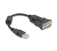 Adaptador USB 2.0 a Serie DeLOCK 64276 Negro 0,25 m