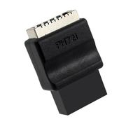 Adaptador USB 2.0 de 9 pines a cabecera tipo conectores de panel frontal, placa base USB de 9 pines a tipo para placa base de escritorio