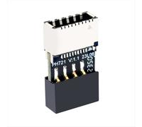 Adaptador USB 2.0 de 9 pines a hembra tipo E para placa base, tarjeta extensora USB 2.0