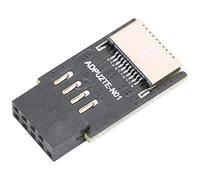 Adaptador USB 2.0 de Alta Velocidad a Hembra Tipo E Plástico Metálico Duradero y Fácil de Usar para Placas Base de Escritorio y Tarjetas de Expansión, Negro, 1 Unidad