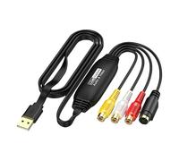 Adaptador USB 2.0 de cable de adquisición de línea de cable para digitalizar cinta vieja, soporta múltiples formatos de adaptador analógico a digital