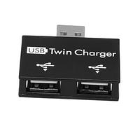 Adaptador USB 2.0 Hub - Duall Port Charging Expander, Splitter del dispositivo móvil | Plugle de alta velocidad y juega la extensión USB para teléfonos inteligentes, tabletas, bancos de energía, 2