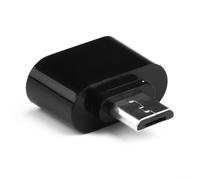Adaptador USB 2.0 OTG - USB macho (V8) a USB-A hembra convertidor para transferencia de archivos y datos, compatible con, HTC, Nokia, Motorola y otros dispositivos USB (V8 V (negro)