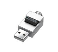 Adaptador USB 2.0 Sin Soldadura, Carcasa Metálica, Bloque de Terminales USB 2.0, Conector de Datos, Conector Macho de Placa de Terminales de Tornillo