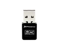 Adaptador USB 2.0 WiFi Phoenix 600 MBPS Dual Band 2.4 Y 5 GHz 600 MBPS CHIPSET REALTEK con Antena INTEGRADA - Formato Nano - Color Negro