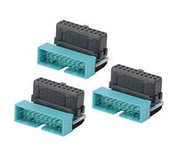 Adaptador USB 3.0, 19 Pines Hembra a 19 Pines Macho Adaptador de Corriente de 90 Grados Placa Base Placa Base con Tamaño Ultrapequeño para Computadoras (Muesca B Mirando hacia adentro)