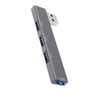Adaptador USB 3.0-4 puertos | Transferencia rápida de datos, concentrador USB de 4 puertos, concentrador USB 3.0 múltiple, extensor USB para laptop, teclado,