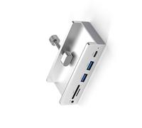 Adaptador USB 3.0 6 en 1 USB con clip en la estación de acoplamiento USB 3.0, divisor multipuerto, adaptador de alta velocidad de 5 Gbps para PC y portátil