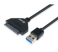 Equip Adaptador USB 3.0 a SATA 133471 - Cable 50 cm Negro