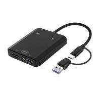 Adaptador USB 3.0 a HD y VGA, convertidor 4 en 1 tipo C a HD VGA Thunderbolt 3/4 1080P Full HD multipantalla para monitor de computadora, portátil, reproductor de DVD, TV, proyector, Mac, MacBook Pro