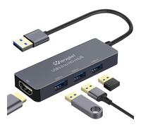 Adaptador USB 3.0 a HDMI para monitor/múltiples pantallas con estación de acoplamiento USB para laptop, convertidor USB A a HD, compatible con Mac/Windows, extensor HDMI, adaptador de video externo y